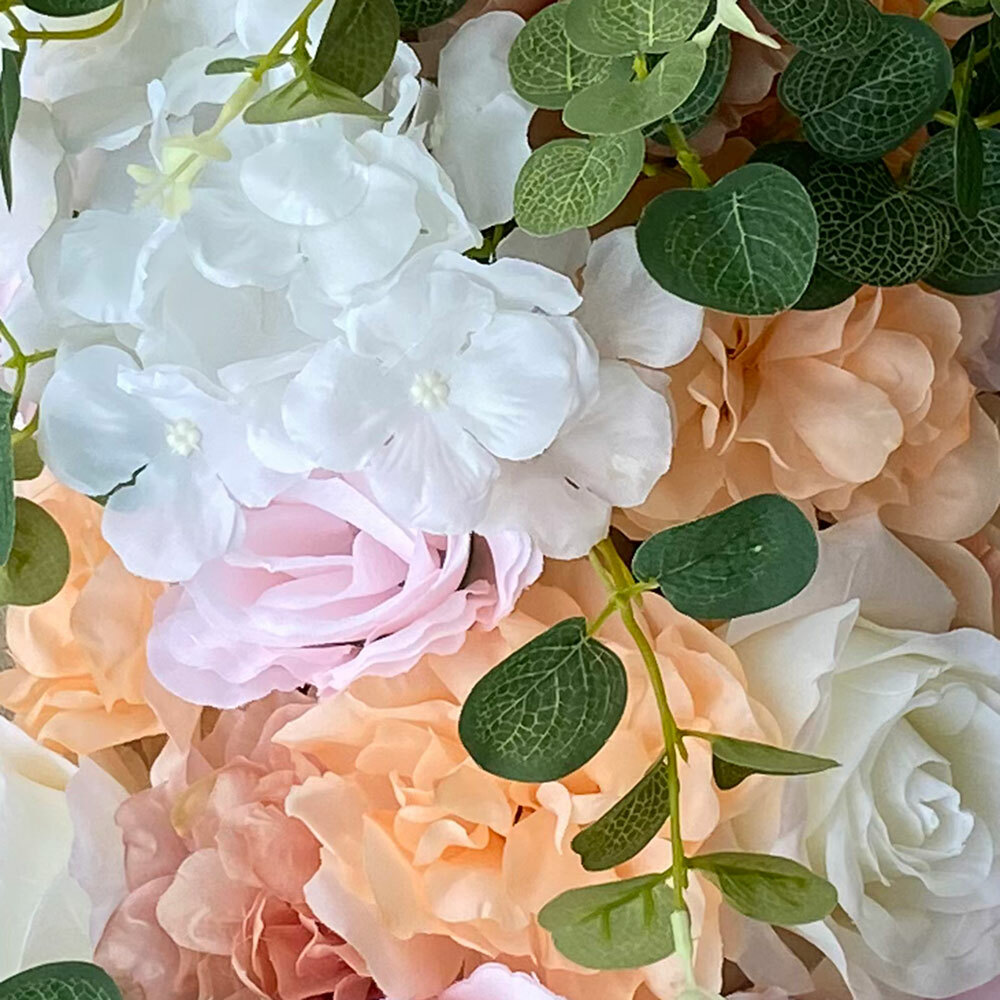 Artificial Silk Flower Row Panel Wedding Draping Floral Garland Backdrop 100cm