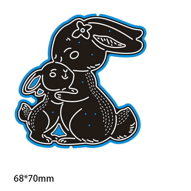 Easter Rabbit Metal Cutting Dies Scrapbook Butterfly Embossing Stencils Template