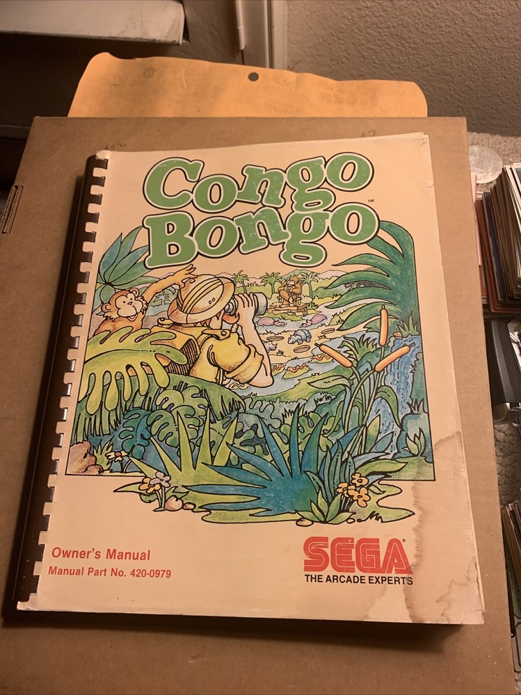 original  arcade video game owners manual Congo Bongo Sega￼