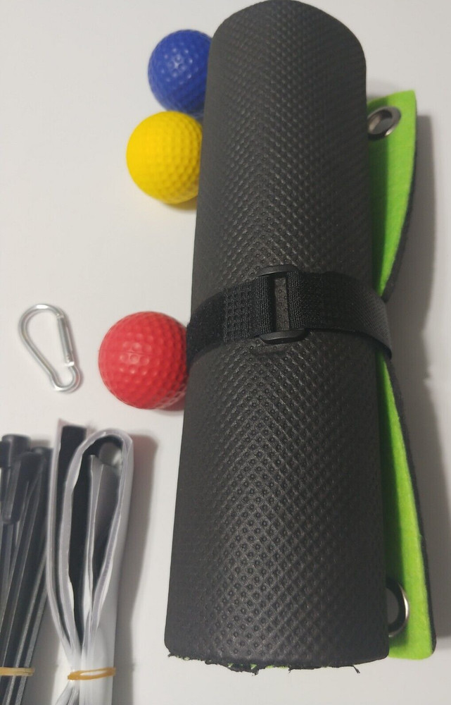 Golf Training Mat Swing Path Detection Indoor/Outdoor 3 Balls Stakes Practice