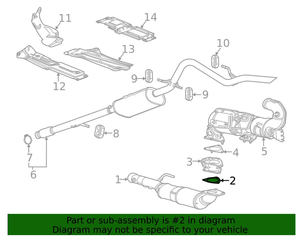 Genuine GM Exhaust System Front Gasket 84763642