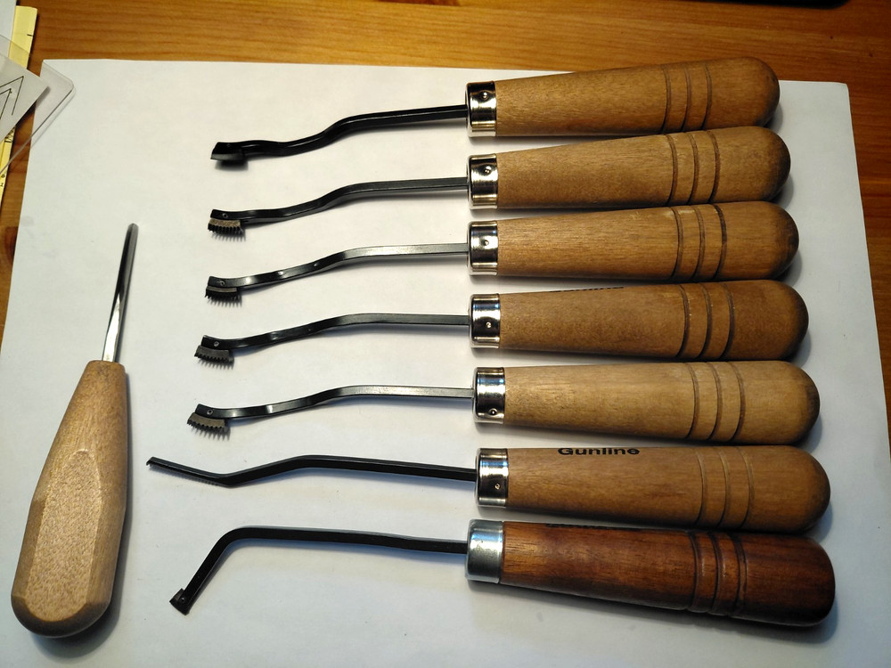 8 GUNLINE CHECKERING TOOLS