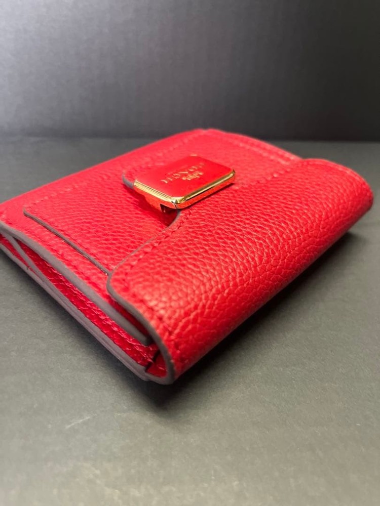 New COACH Red Bi-Fold Wallet