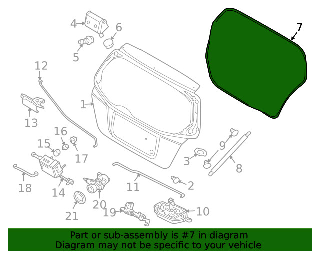 Genuine GM Liftgate Weatherstrip 96540965