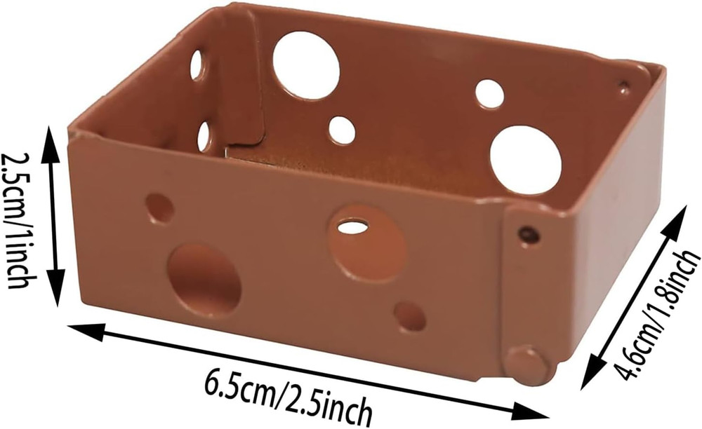 4PCS 2 inch Brown Low Profile Box Mounting Bracket for Headrail, Thin Box Rai...