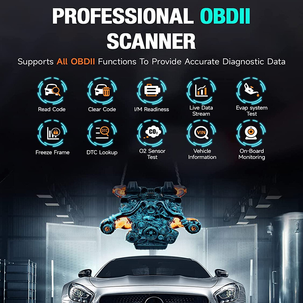 ANCEL AD410 PRO OBD2 Scanner Battery Test Check Engine Light Diagnostic Tool