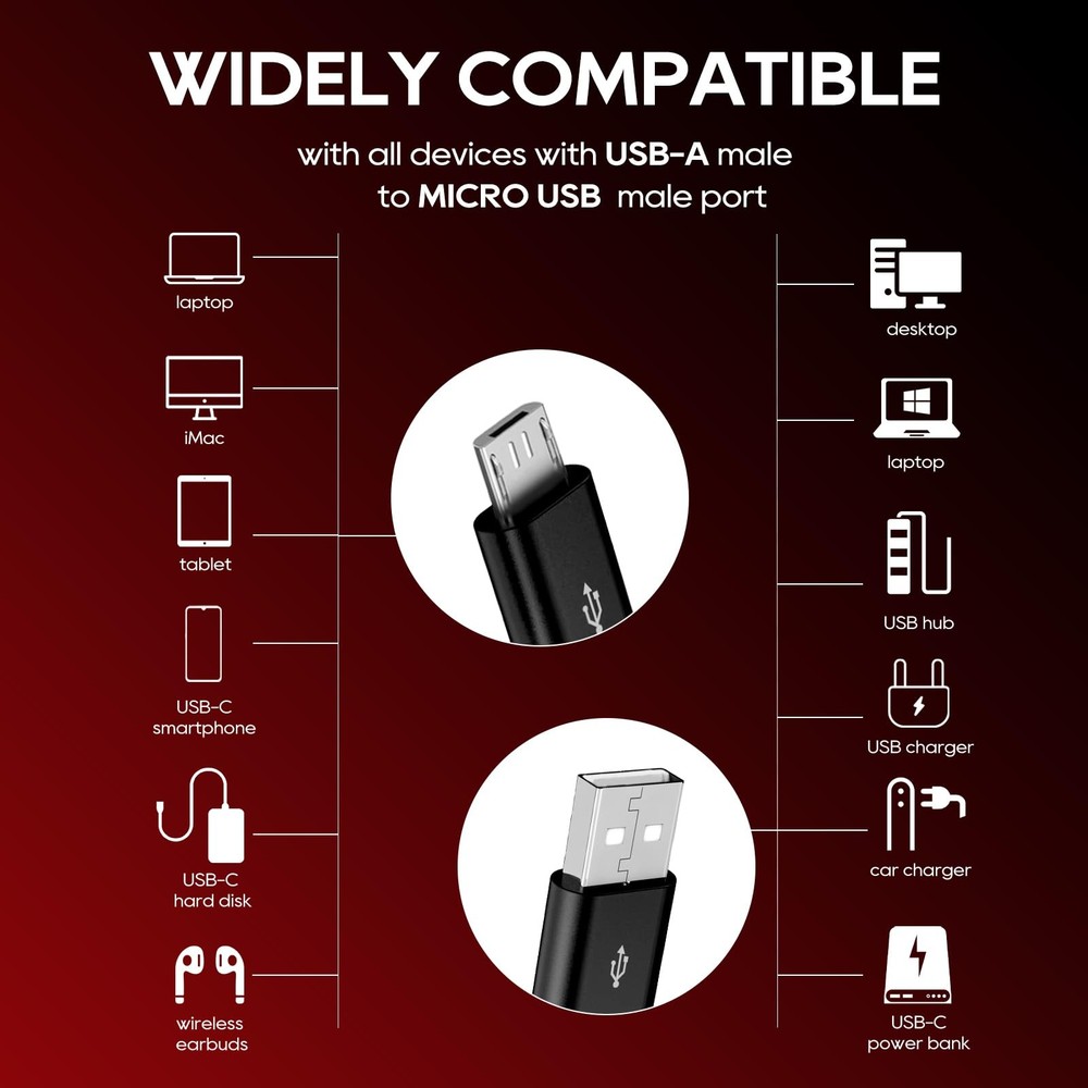UCEC USB to Micro Splitter, 4 in 1 Charging Cable for Multiple...