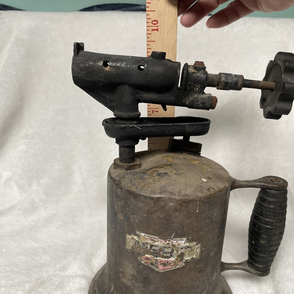 Vintage Brass Blow Torch 9” Untested