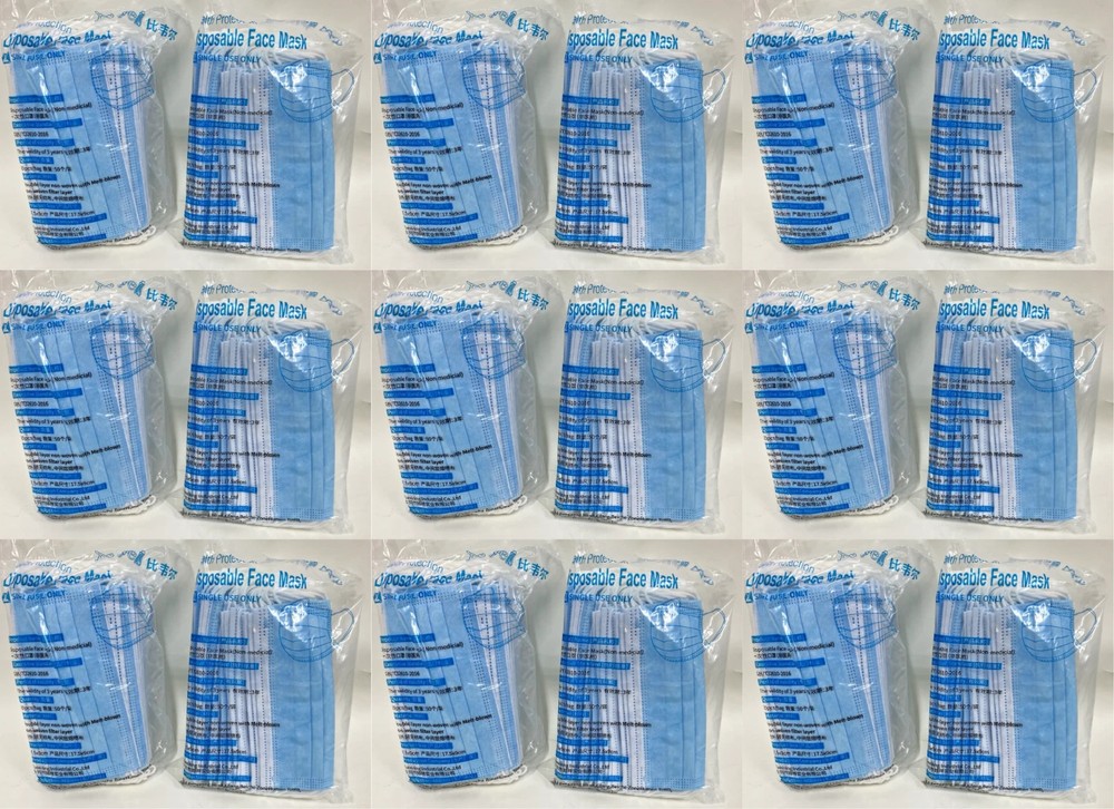 2500 PIECES Face Masks Blue Pack TWO CENTS EACH