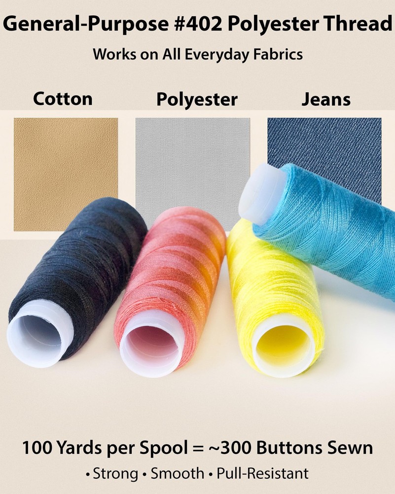 Vellostar Sewing Kit for Adults & Medium (24 Threads), Standard Black