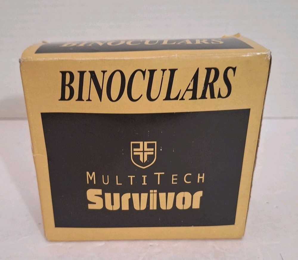 Multitech Survivor Silver Binoculars 8 x 22 Ruby Lens VGC (with case and covers)