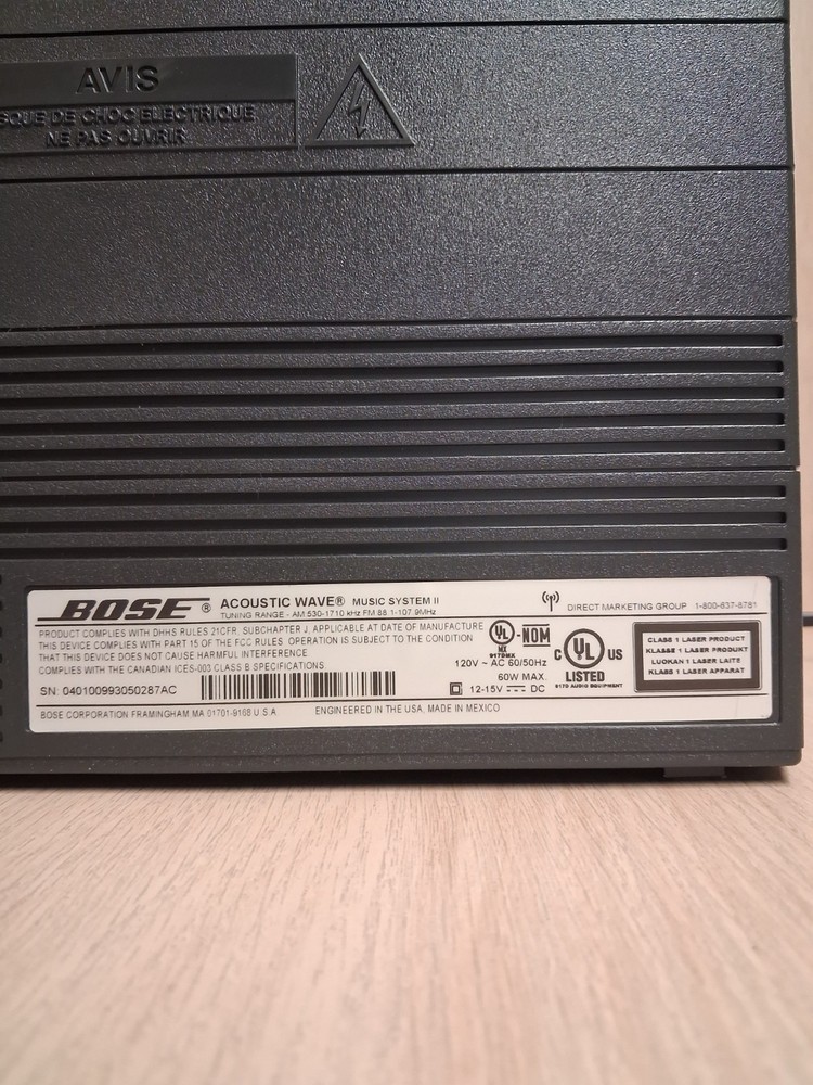 BOSE ACOUSTIC WAVE MUSIC SYSTEM II Tested & Everything Works Great