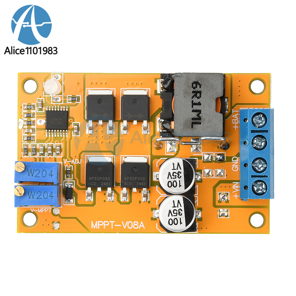 DC8-28V 5A 100W MPPT Solar Charging Panel Regulator Controller 9V 12V 24V Switch