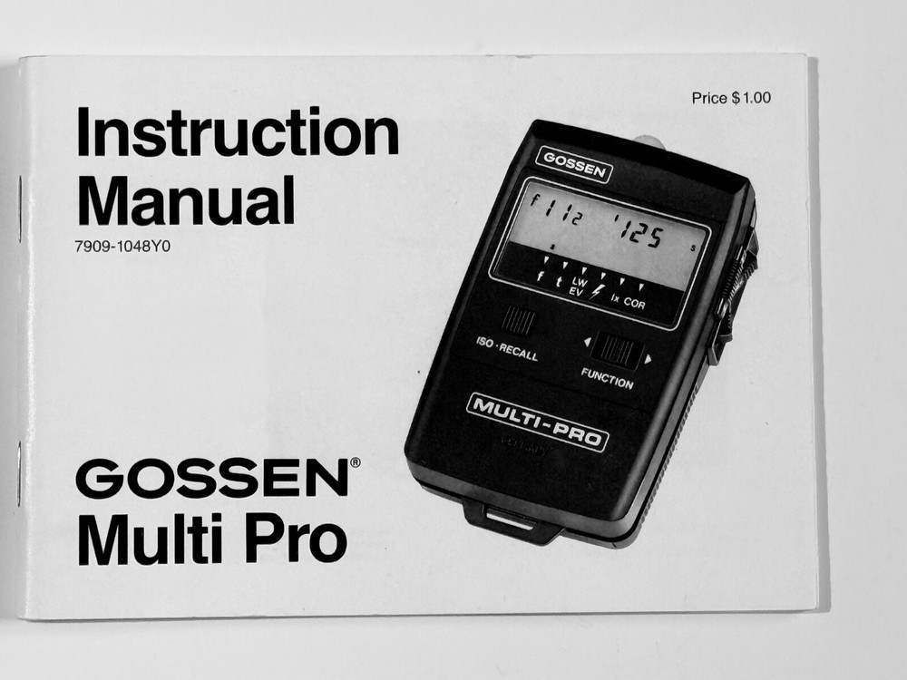 Gossen Multi-Pro Professional Digital Exposure Meter Ex Condition