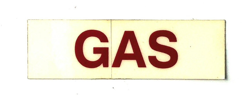 Boat / Marine Red Gas Decal / Label
