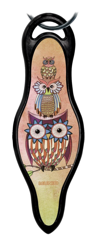 Munio Self Defense Key Chain, Triple Hoot