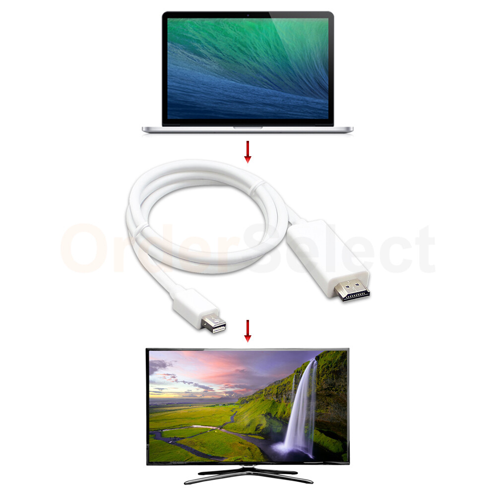 ThunderBolt Mini DisplayPort to HDMI Cable for MacBook Pro Air Surface Pro