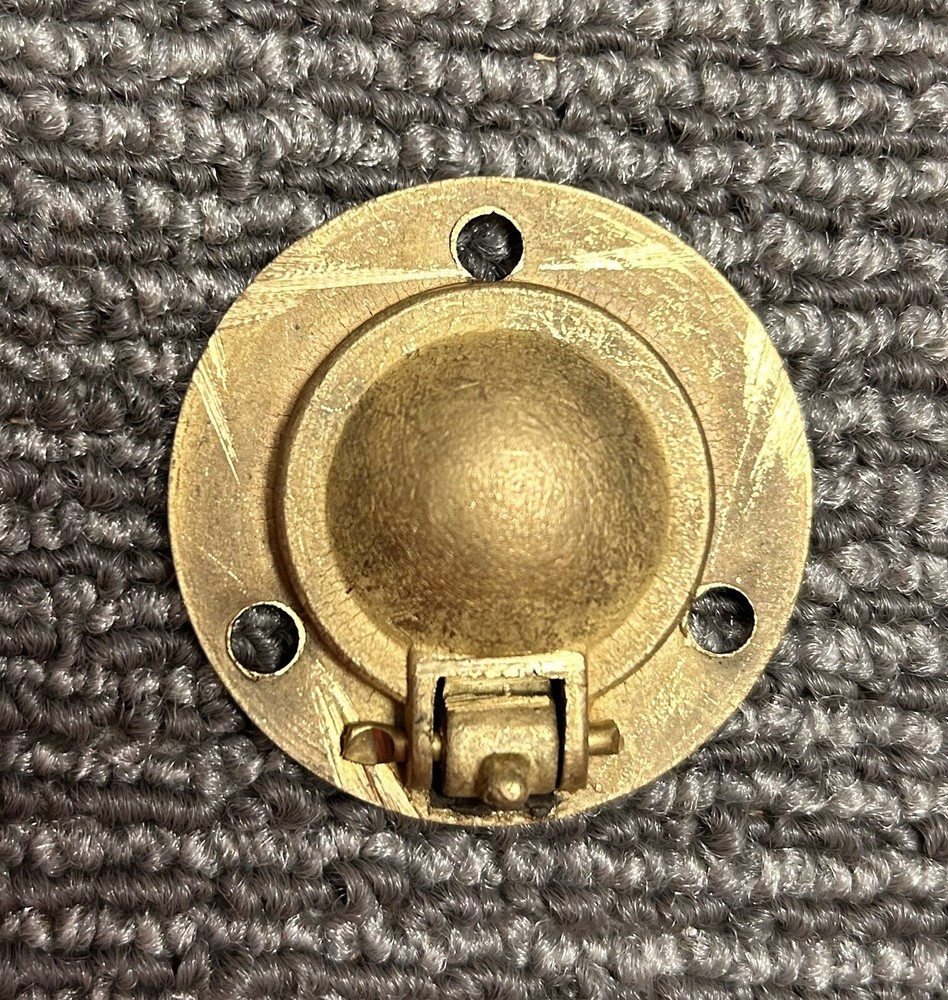 Hatch Handle Round Polished Brass 40mm