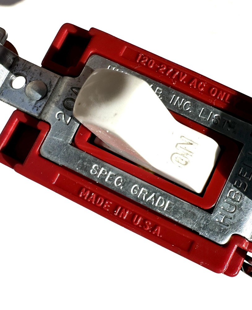 (12) Hubbell 20 Amp Toggle Switch 120 / 277 Volt Spec Grade White