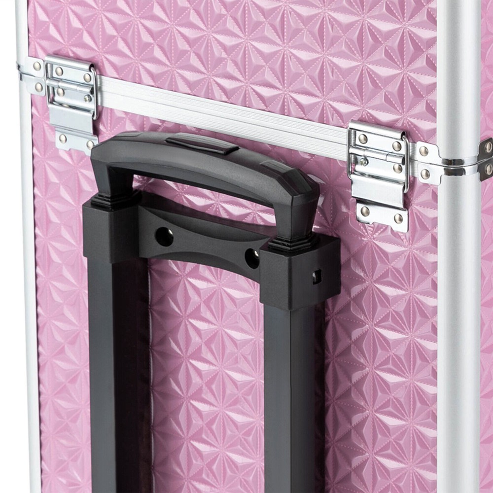 Professional Rolling Makeup Train Case Cosmetic Trolley Makeup Storage Organizer