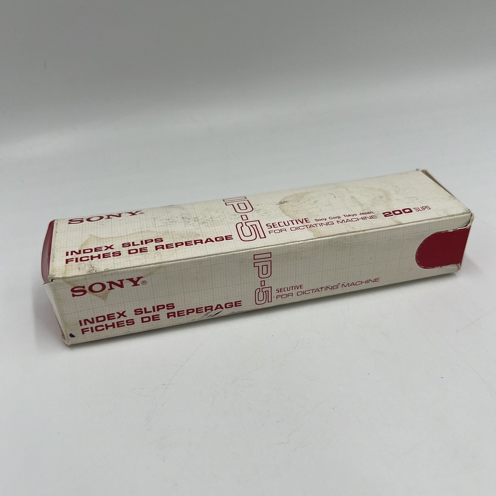 SONY IP-5 Secutive Dictating Machine Paper Index Slips