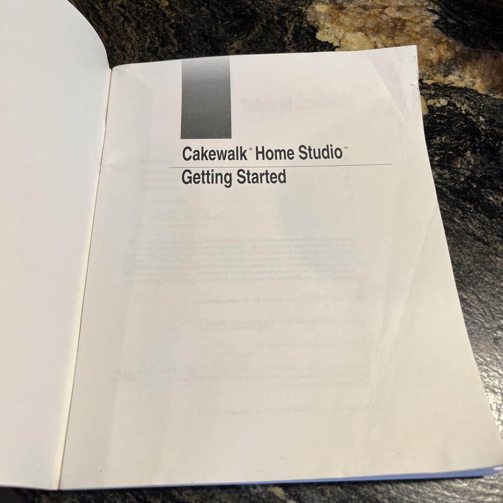 Home Studio Digital Recording Editing Booklet Manual Cakewalk 2004 Computer Edit
