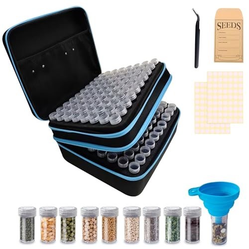 Large Capacity 240 Slots Seed Storage Organizer Box with Envelopes & Tools, Gard