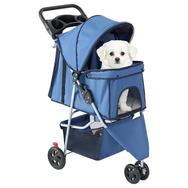 All Terrain Pet Stroller Small Medium Animals Lightweight Foldable EVA Wheels US
