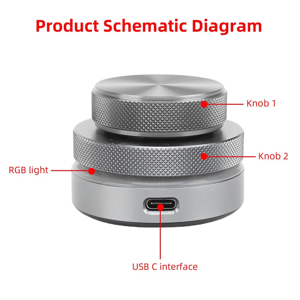 Bluetooth Volume Control Knob With RGB Light For Tablet PC New