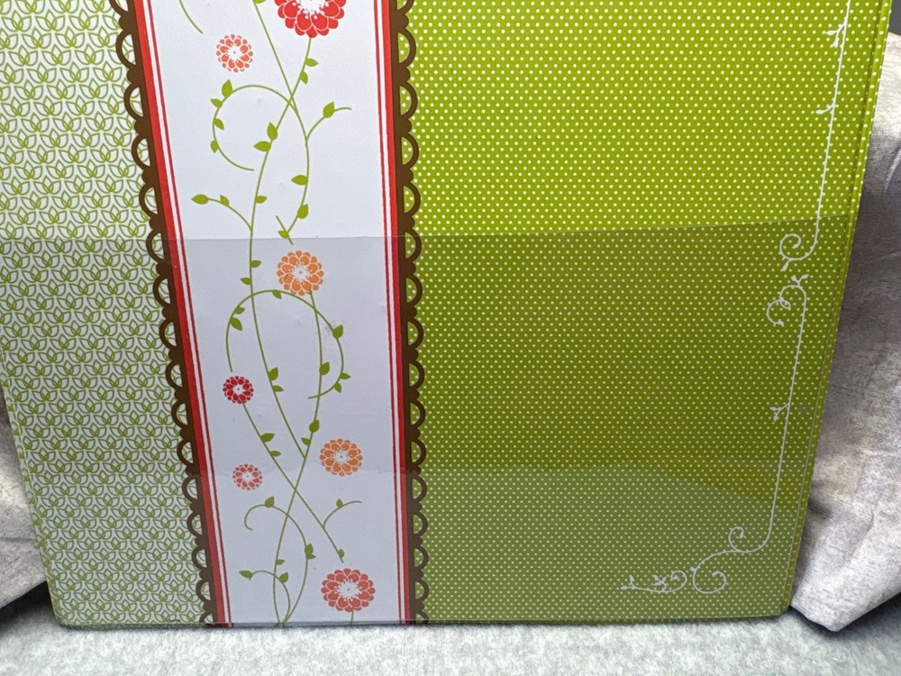 Stampin Up! Decorative Green & Floral Patterned Organization Folder