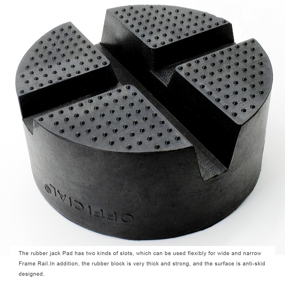 Cross Slotted Jack Pad Floor Support 3 Tons Frame Rail Protector Hydraulic Ramp