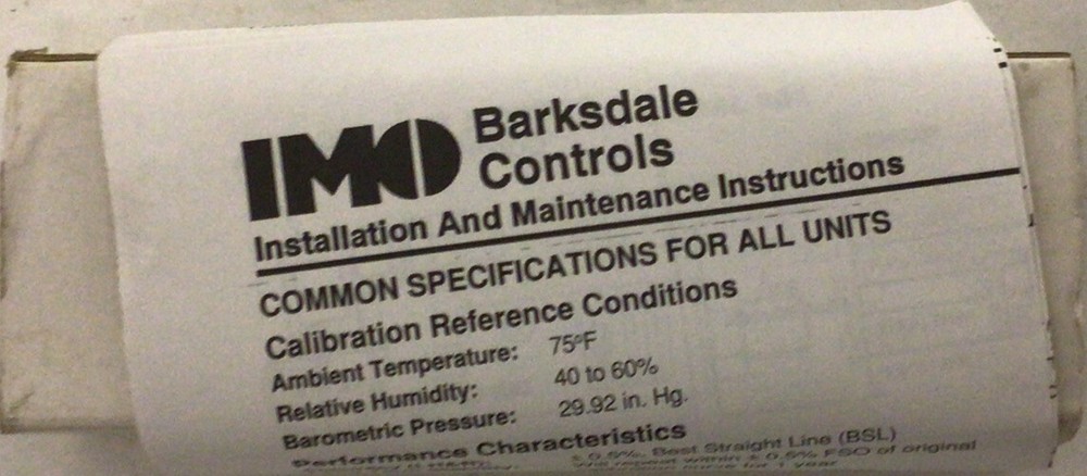 barksdale pressure switch 806H4-15