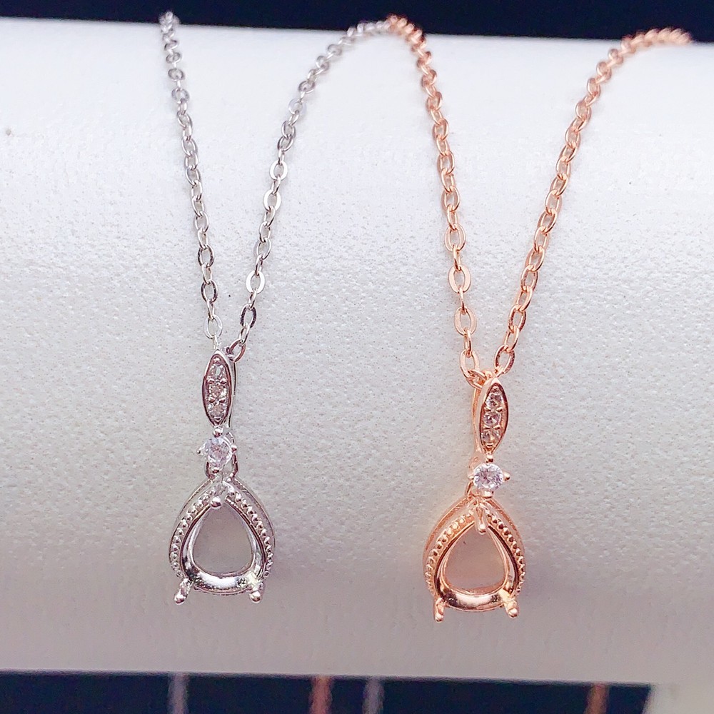 Silver 925 pendant empty setting, DIY blank setting YD117