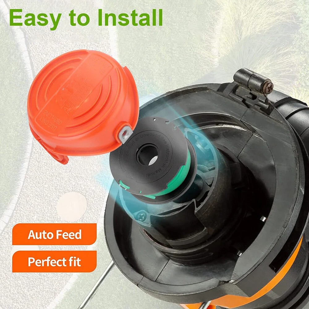 7Pack+1Cap For Black & Decker GH3000 SF-080 Grass Trimmer Replacement Spool Line