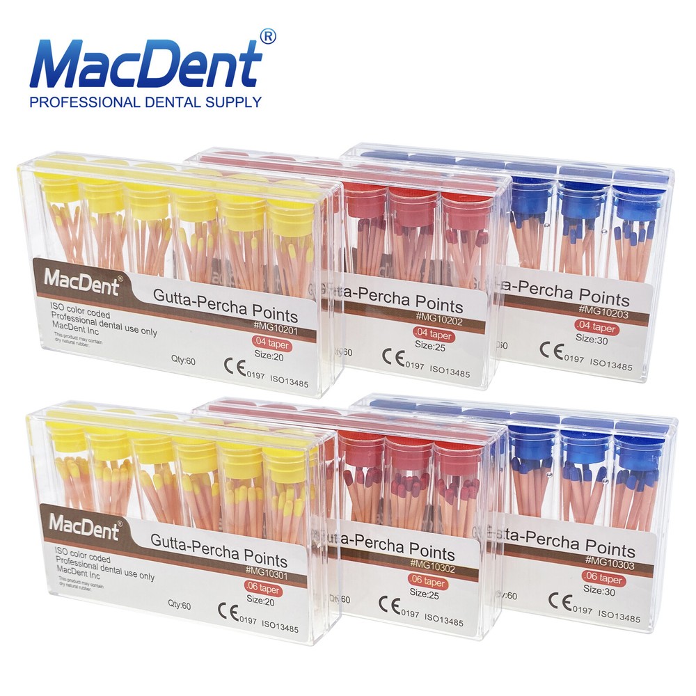 MacDent Dental Gutta Percha Points/Absorbent Paper Points Endodontic Root Canal