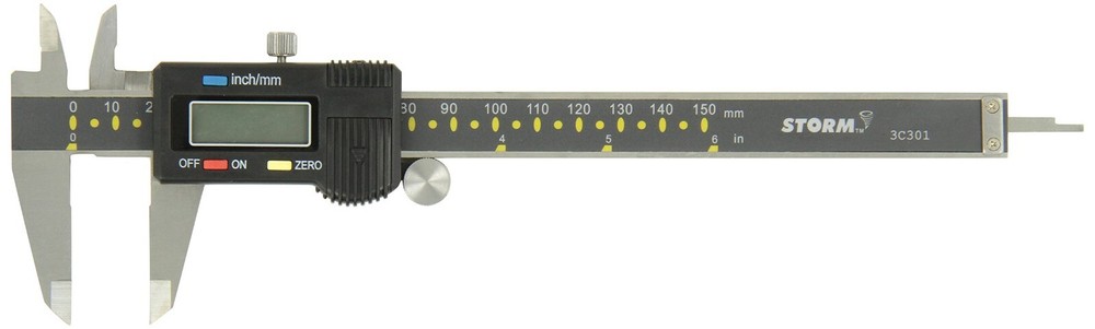 Central Tools 3C301 0-6" / 0-150mm STORM Digital Caliper w/ Case