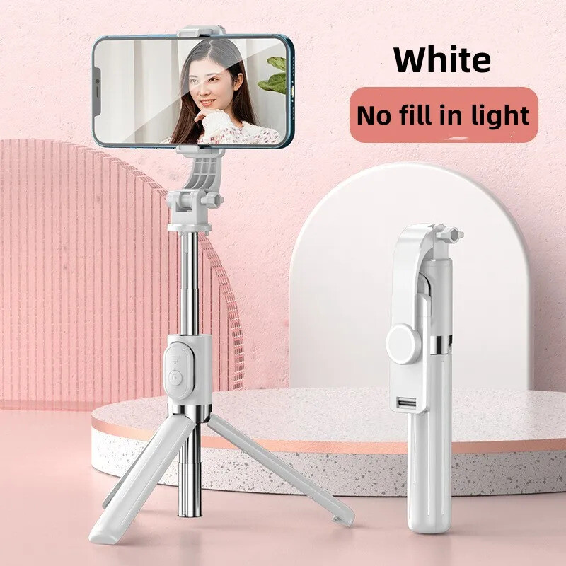 US 39.4'' Foldable Mobile Phone Selfie Stick Tripod Bluetooth Remote Fill Light
