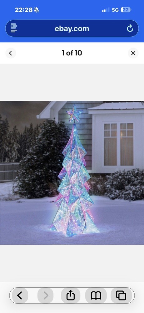 Member's Mark Pre-Lit Prismatic Christmas Tree 76 in Multicolor 470 LED