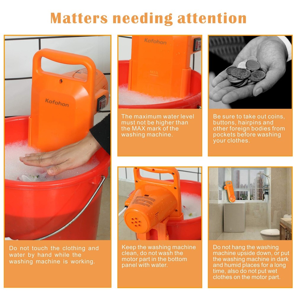 Portable Washing Machine Small Mini Hand Compact Semi Automatic Washer Laundr...