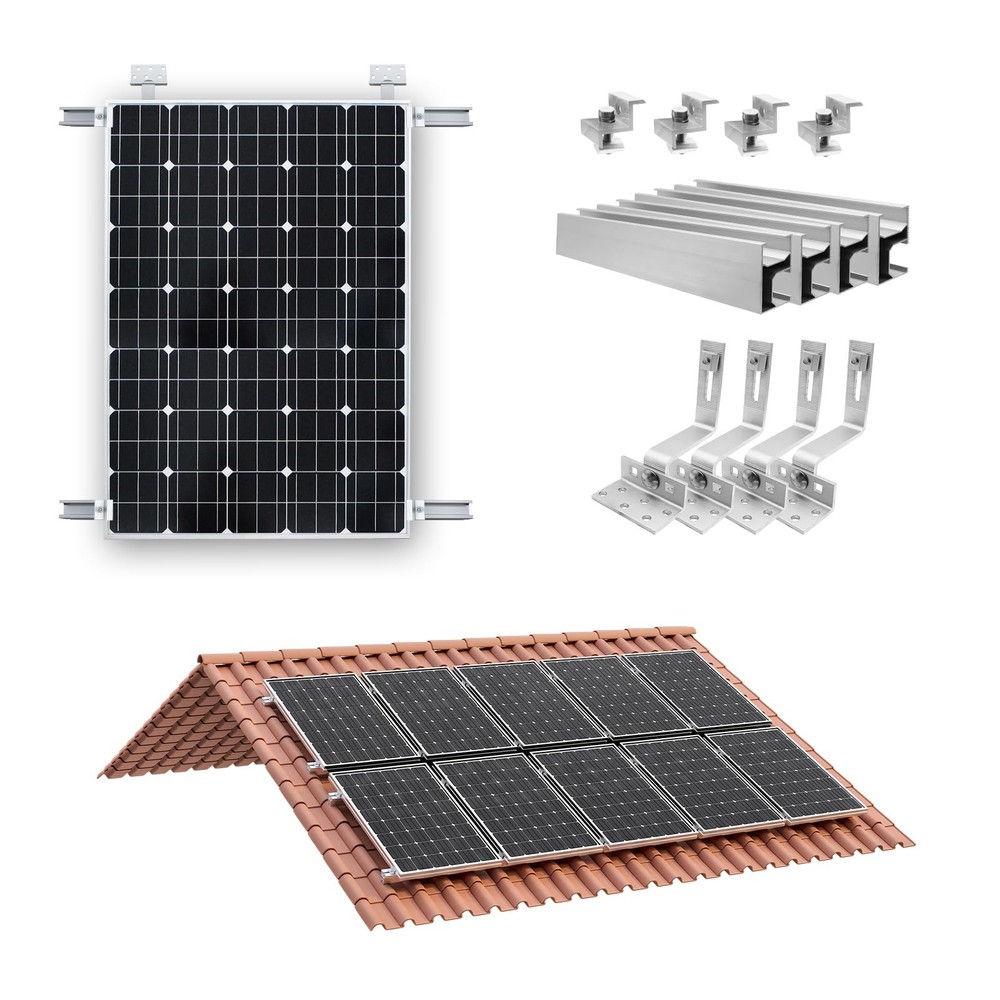 Heavy Duty Solar Mounting Kit for Tile & Slate Roofs - Complete Racking System