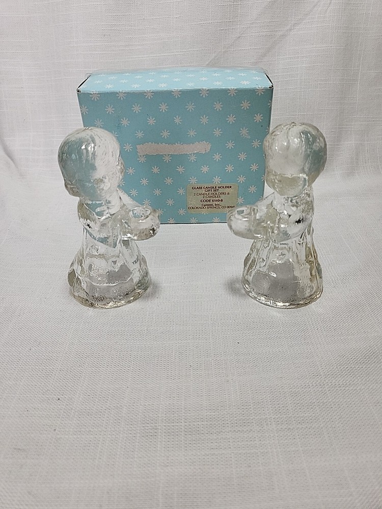 Current, Inc. Glass Children Candle Holders Code 6140-8