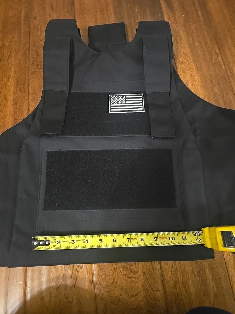 Black Vest Plate Carrier With Patch