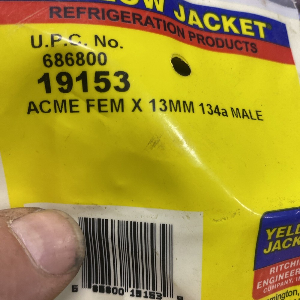 Yellowjacket 19153 134a Adaptor