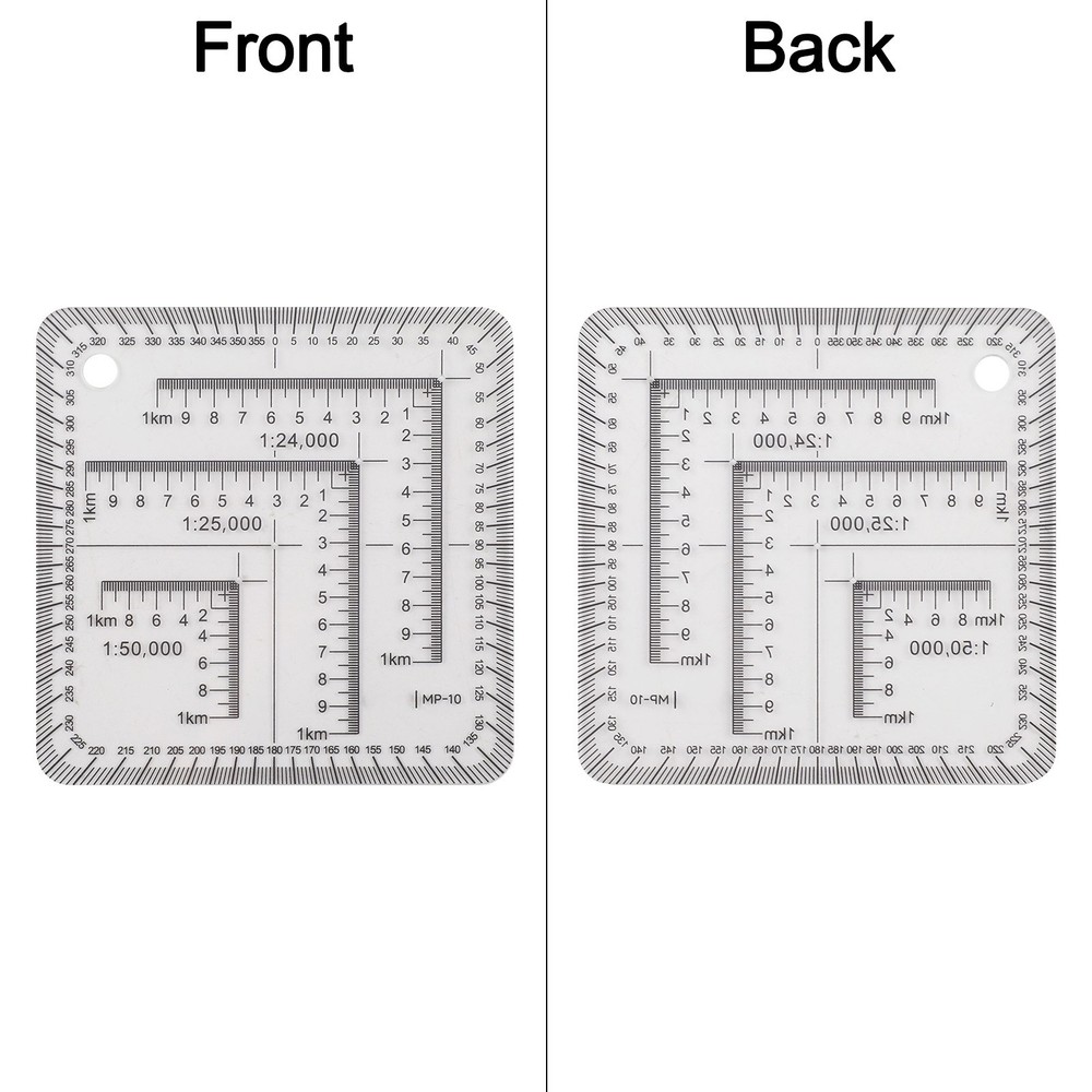 7cm Multi Coordinate Ruler for Practical Use in Engineering and Geography
