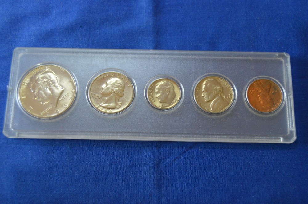 1966 Birth Year Set Includes 40% Silver Kennedy Half 66-5