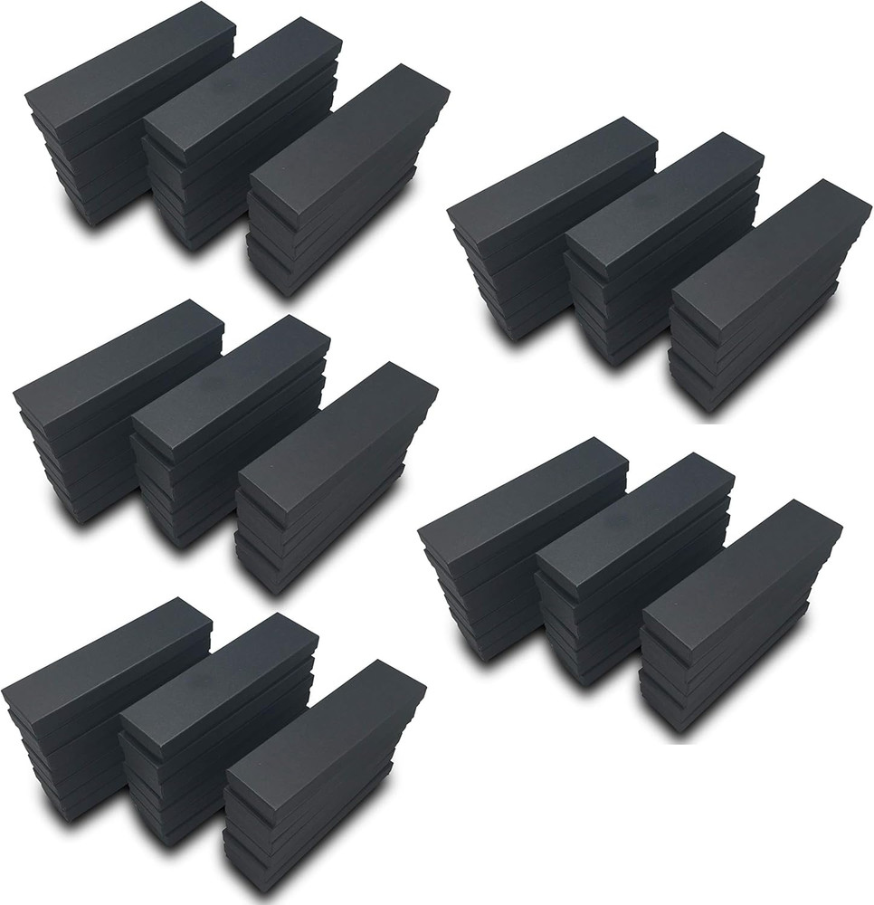 #82 Cotton Filled Boxes, 8" L X 2" W, Matte Black, 100 Count
