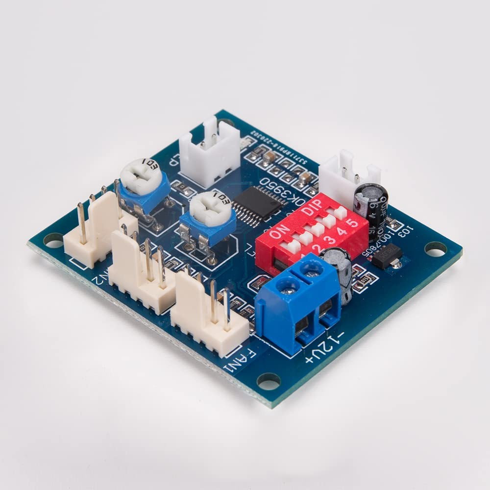Comidox 2PCS DC 12V 4 Wire PWM PC CPU Fan Temperature Control Speed blue