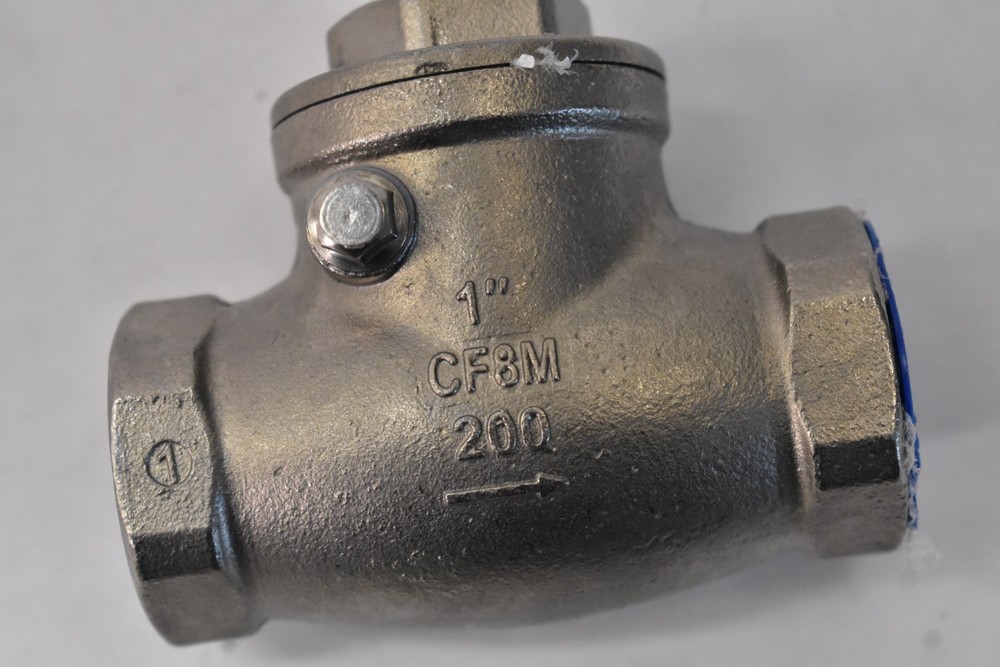 1" Wire Mouth Horizontal Non Return Swing Check Valve Female Threaded CF8M