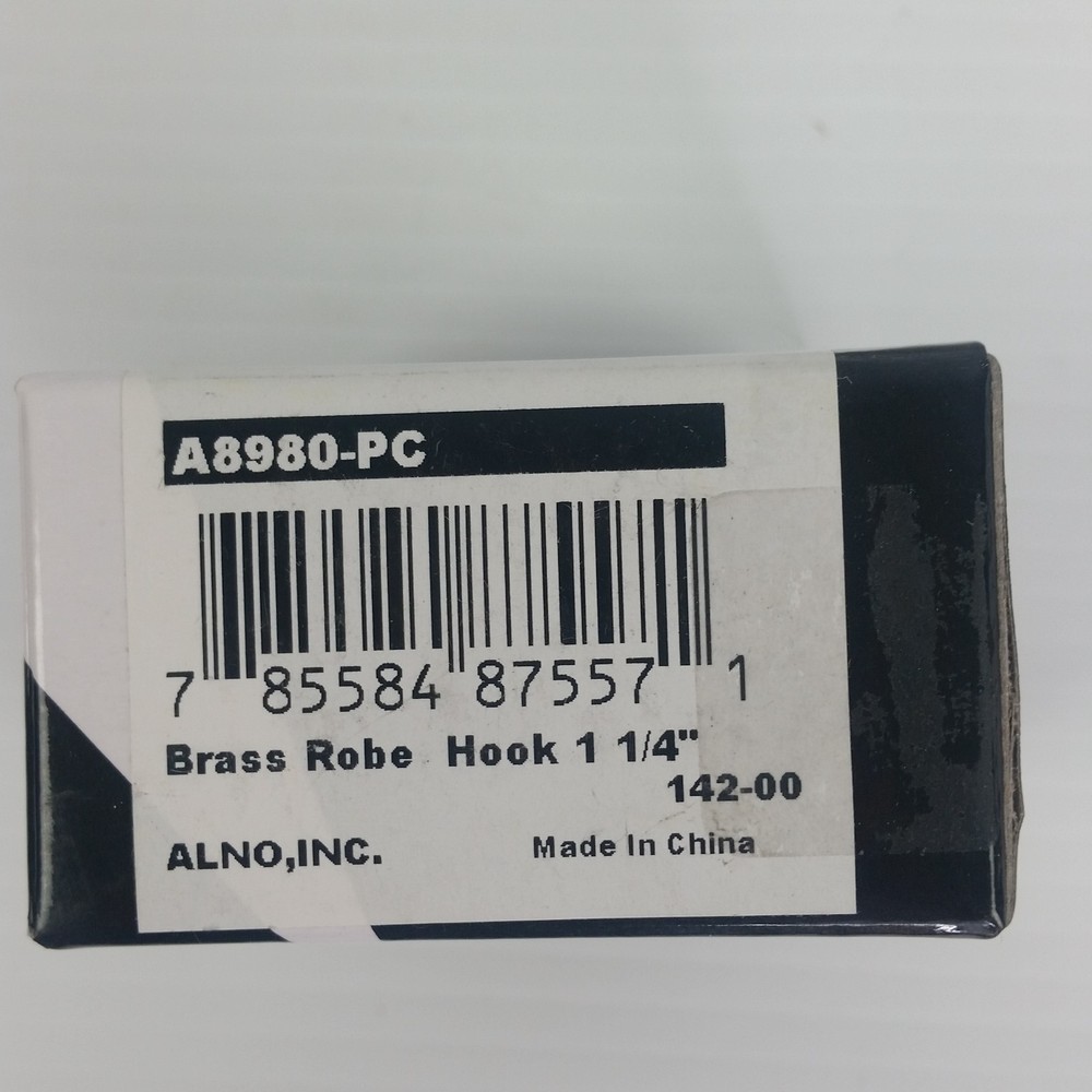 Alno A8980-PC Euro Bath 1.25" Robe Hook Polished Chrome 1 1/4"