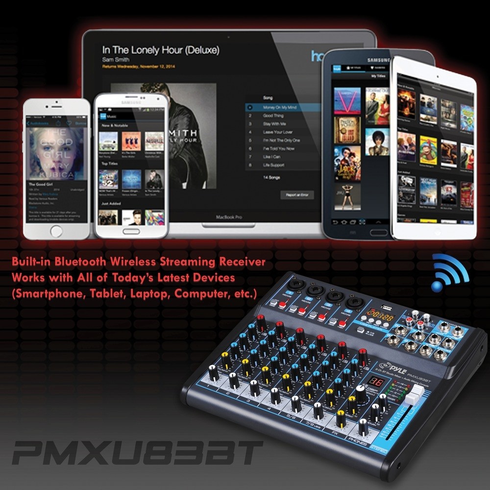 Pyle Pmxu83Bt 8 Ch Bt Mixer